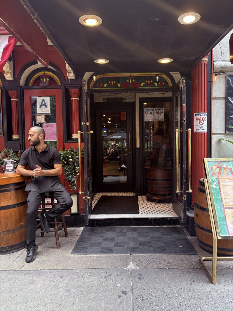 Entrance to Playwright Celtic Pub in New York City.